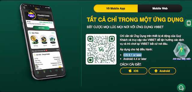  Tải app V9BET về điện thoại