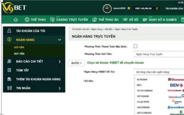 Hướng dẫn chi tiết cách nạp tiền V9bet chỉ trong 1 phút