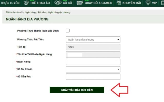 Hướng dẫn rút tiền tại V9bet