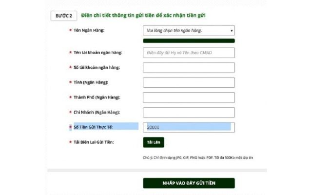 Nạp tiền V9bet bằng internet banking sms